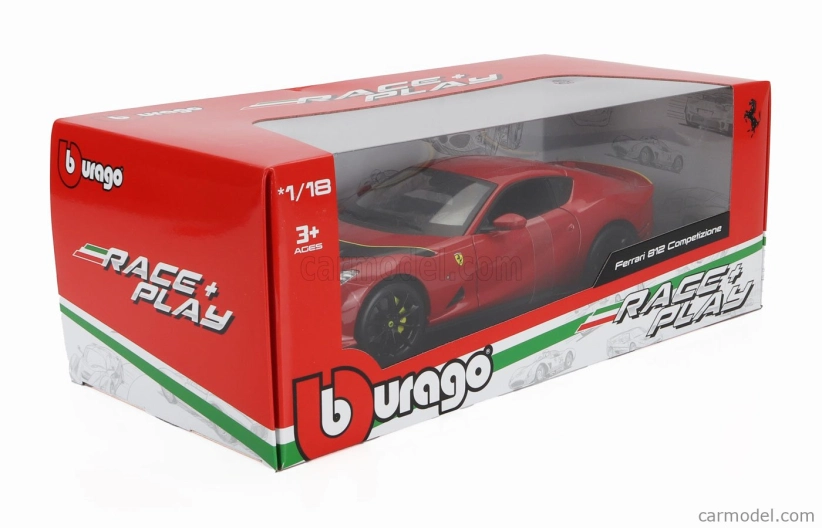 Bburago Ferrari 812 Competizione 2021 1:18 Rosso Corsa – červená
