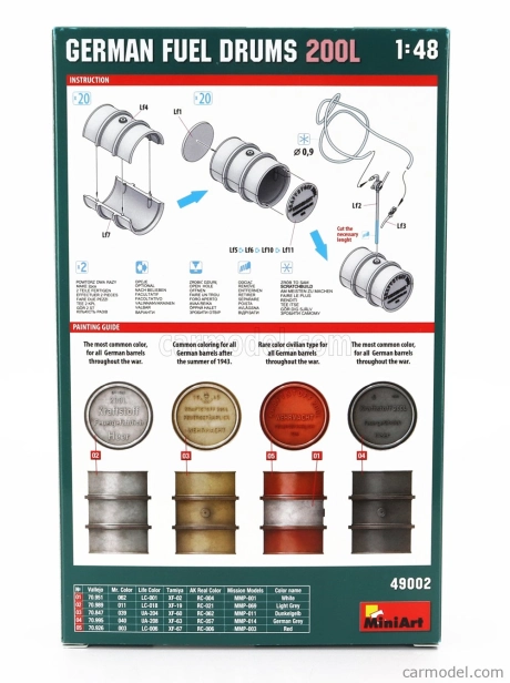Miniart Accessories German Gasoline Fuel Drums 200 Litre 1:48 /