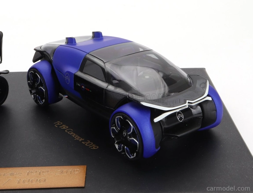 Norev Citroen Coffret Set 2x Type A Cabriolet Closed 1919 + 19_19 Concept Electric 2019 1:43 Biela čierna čierna modrá sivá