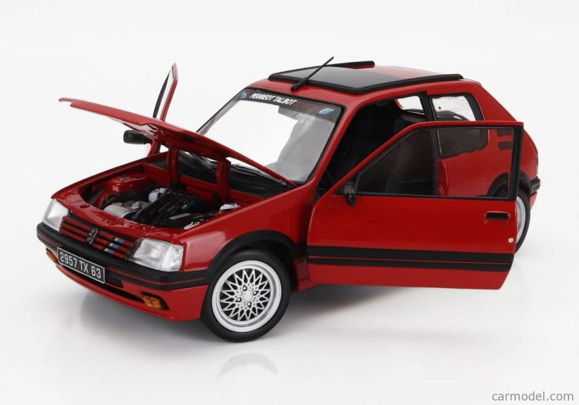 Norev Peugeot 205 1.9 Gti Pts disky 1992 1:18 červená