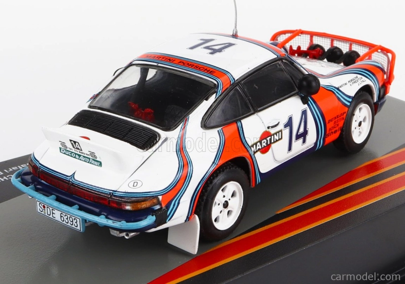 Edicola Porsche 911 Sc 3.0 Coupe Martini Racing (nočná verzia) N 14 2nd Rally East African Safari 1978 Vic Preston Jr. - John Lyall 1:43 Biela červená modrá
