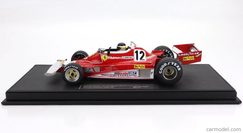 Gp-replicas Ferrari F1  312t2b Team Scuderia Ferrari Spa Sefac N 12 Winner Brazilian Gp (with Pilot Figure) 1977 Carlos Reutemann 1:18 Červená Bílá