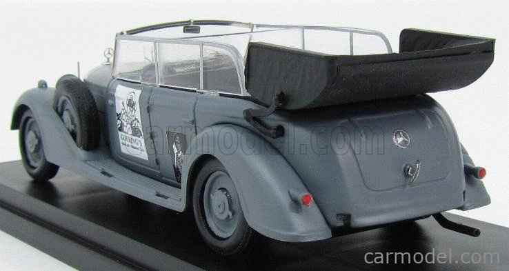 Rio-models Mercedes benz 770k Cabriolet 1936 - Bývalé osobné auto Hermanna Göringa 1:43 Vojenská sivá