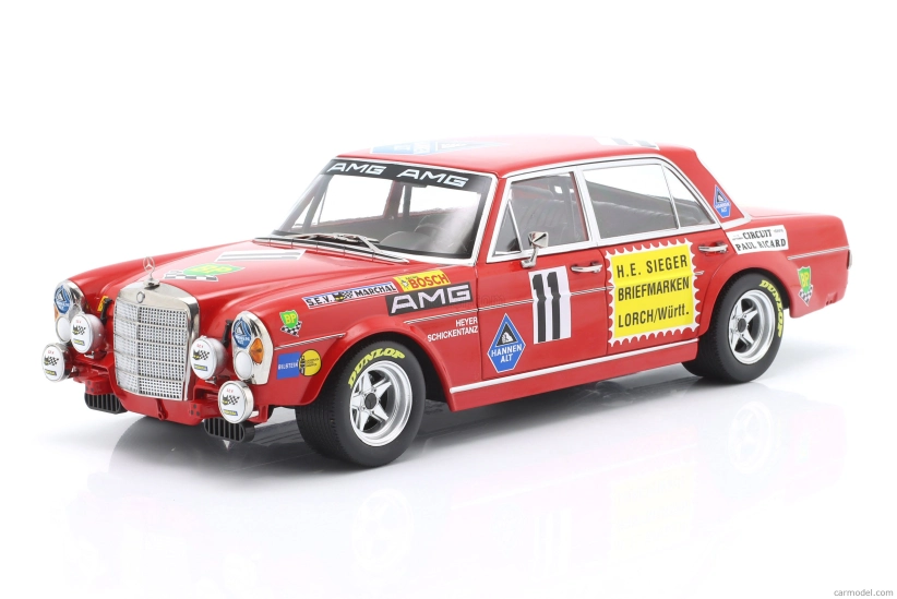 Werk83 Mercedes benz 300 Sel 6.8 Team Mercedes Amg N 11 24h Paul Ricard 1971 Hans Heyer - Clemens Schickentanz 1:18 Red