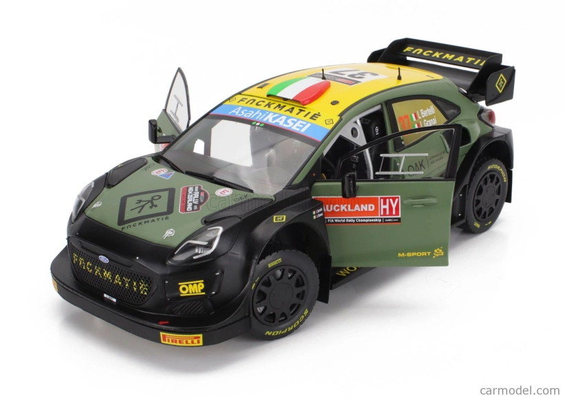 Solido Ford england Puma Rally1 Team Ford World Rally M-sport N 7 Rally New Zealand 2022 Lorenzo Bertelli - Lorenzo Granai 1:18 Zelená čierna