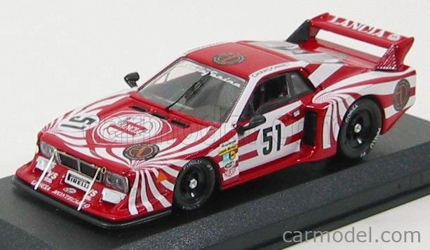 Najlepší model Lancia Beta Montecarlo Turbo Team Lancia Corse N 51 24h Le Mans 1980 B.darniche - H.heyer - T.fabi 1:43 červená biela