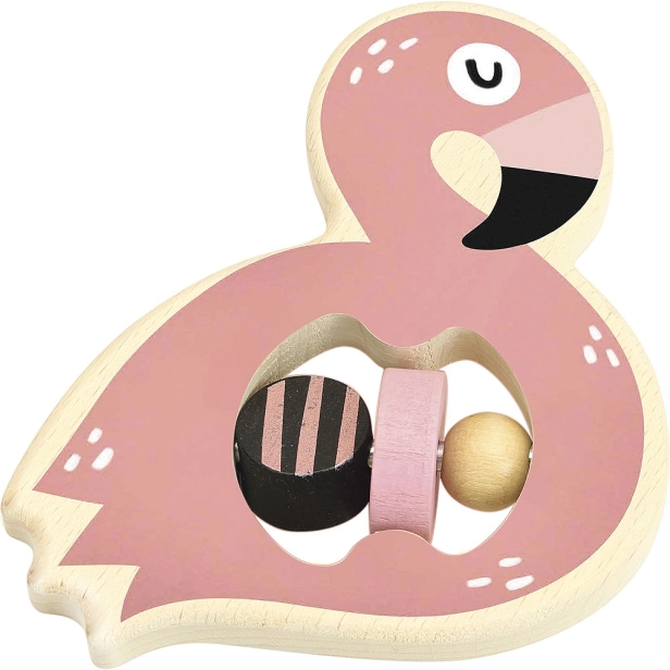Vilac Drevená hrkálka Flamingo