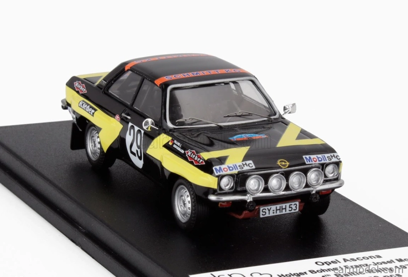 Trofeu Opel Ascona (night Version) N 29 Rally Baltic 1975 Holgher Bohne - Franz Josef Moormann 1:43 Černá Žlutá