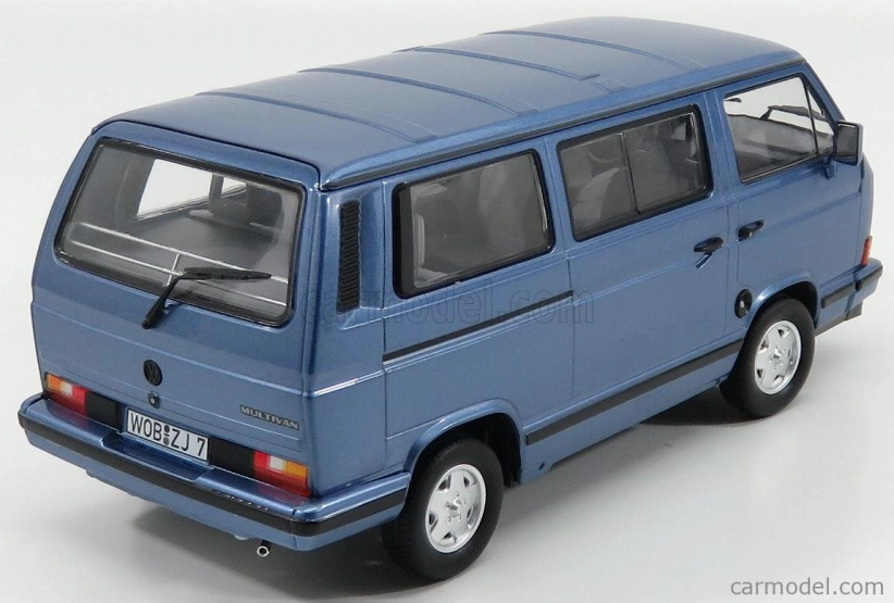 Norev Volkswagen T3 Multivan Minibus Blue Star 1992 1:18 Light Blue Met