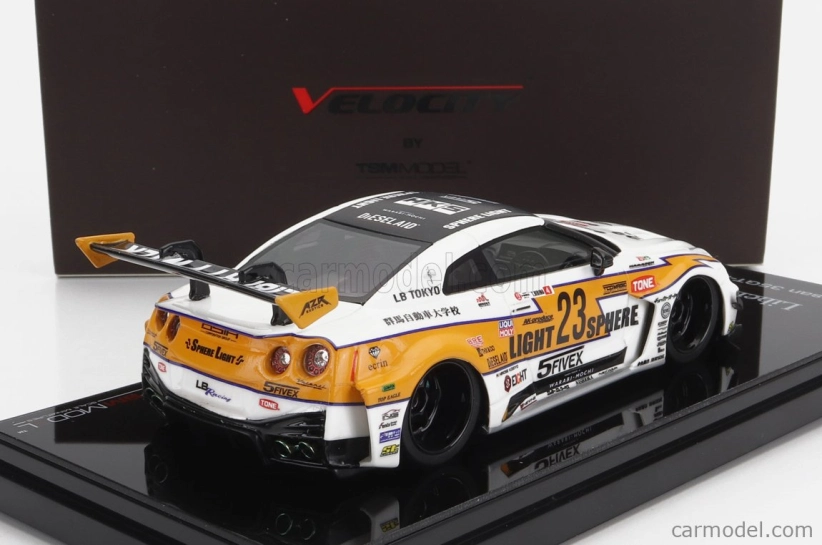 Truescale Nissan 35gt-rr Lb-silhouette N 23 Works Liberty Walk 2020 1:43 Biela žltá čierna