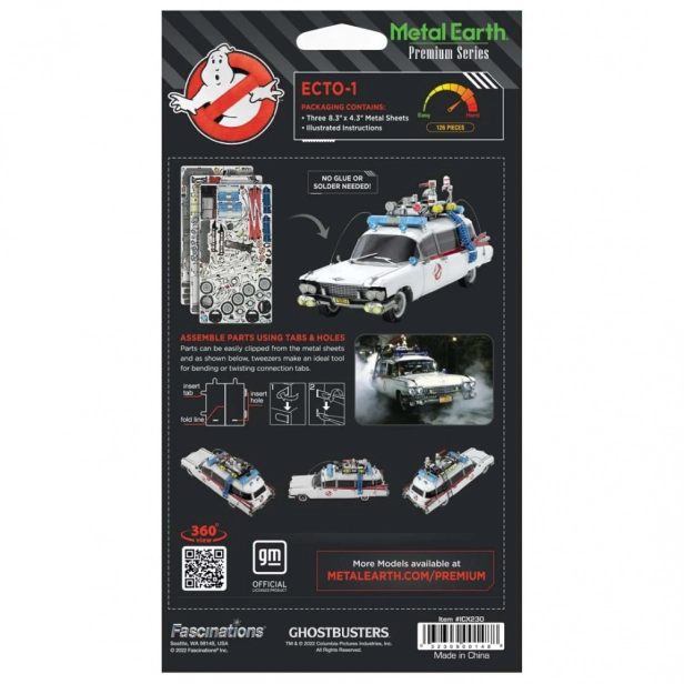 Oceľová stavebnica Ecto-1 Ghostbusters