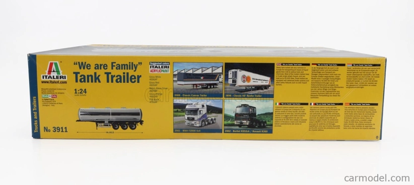 Italeri Trailer Tank Trailer For Truck - We Are Familiy - Trasporto Latte 1:24 /