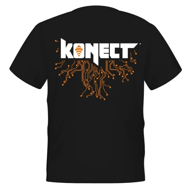 KONECT tričko čierne - veľkosť "XXL"