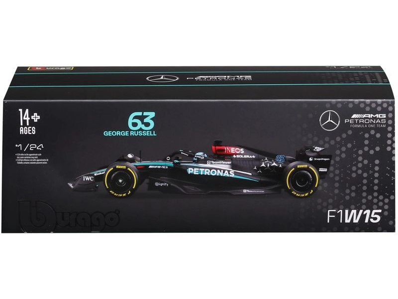 Bburago Mercedes-AMG Petronas W15 (2024) 1:24 #63 Russell (hardcase)