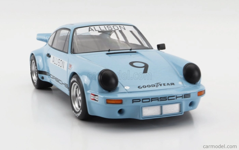 Werk83 Porsche 911 Carrera 3.0 Rsr N 9 Iroc Riverside 1974 Bobby Allison 1:18 Svetlo modrá
