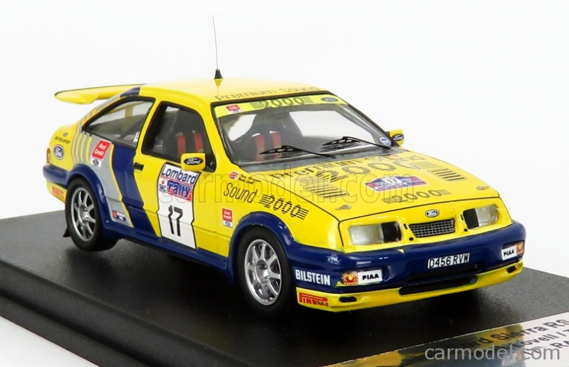 Trofeu Ford england Sierra Rs Cosworth N 17 Rally Rac Lombard 1988 M.lovell - T.harryman 1:43 Žlutá
