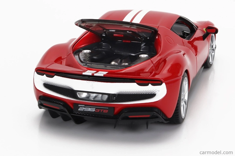 Bburago Ferrari 296 Gtb Assetto Fiorano 2022 1:18 červeno-biela