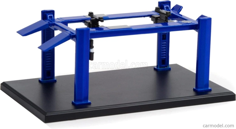 Greenlight Accessories Garage Set Officina - Ponte Sollevatore Auto - Four Post Lift 1:64 Blue
