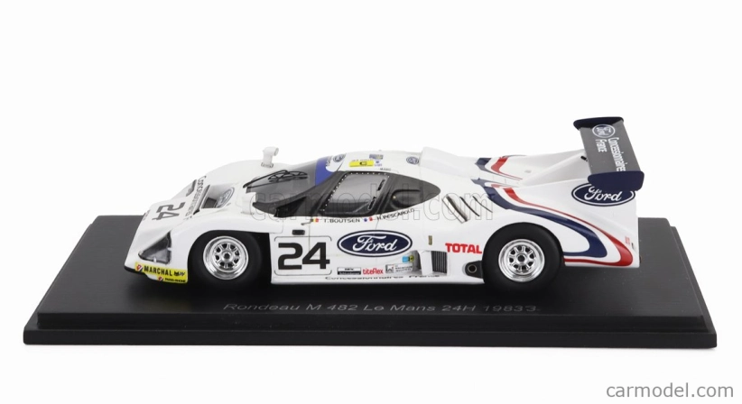 Spark-model Rondeau M482 4.0l V8 Team Ford Concessionaires N 24 24h Le Mans 1983 Henry Pescarolo - Thierry Boutsen 1:43 Biela
