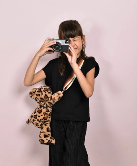 Doudou Plyšová taška přes rameno Leopard 30 cm