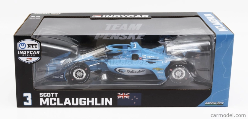 Greenlight Chevrolet Team Penske N 3 1:18, světle modrá
