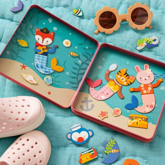 Petit Collage Magnetická hra MIX & MATCH Morské panny