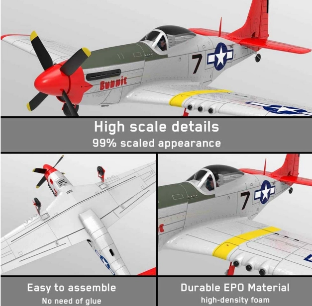 RC lietadlo Volantex Mustang P51D 750mm | RCprofi.sk
