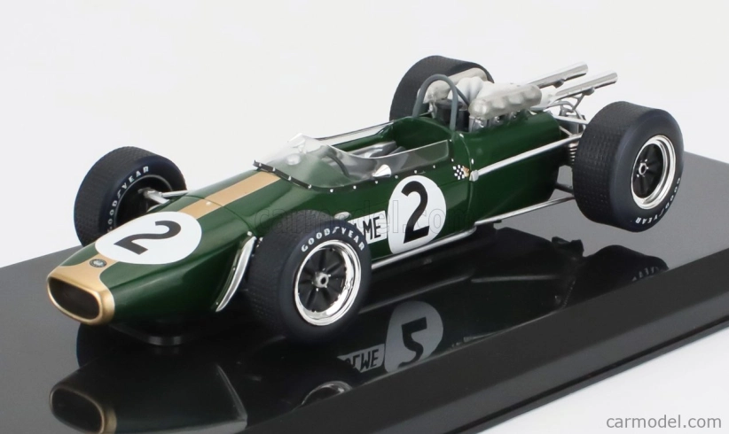 Edicola Brabham F1 Bt24 Repco Bt24 N 2 Majster sveta Sezóna 1967 Denis Hulme - Con Vetrina - S vitrínou 1:24 Zelené zlato