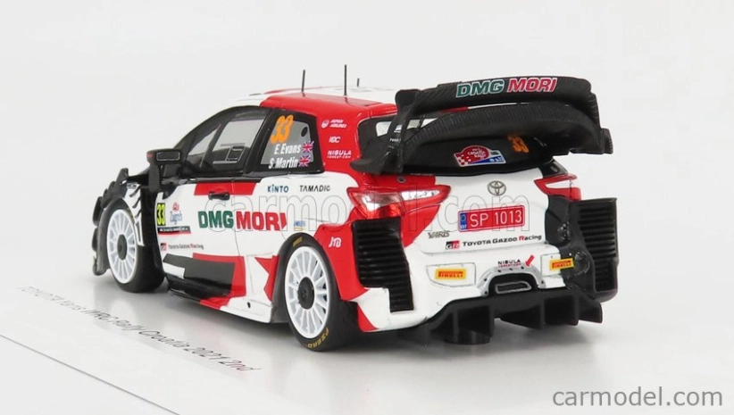 Spark-model Toyota Yaris Wrc N 33 2nd Rally Croatia 2021 E.evans - S.martin 1:43 Biela červená čierna