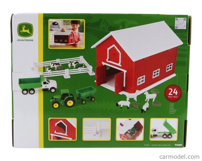 Britains Accessories Set Farm Toys With Tracor + Trailer And Truck 1:64 Zelená Bílá