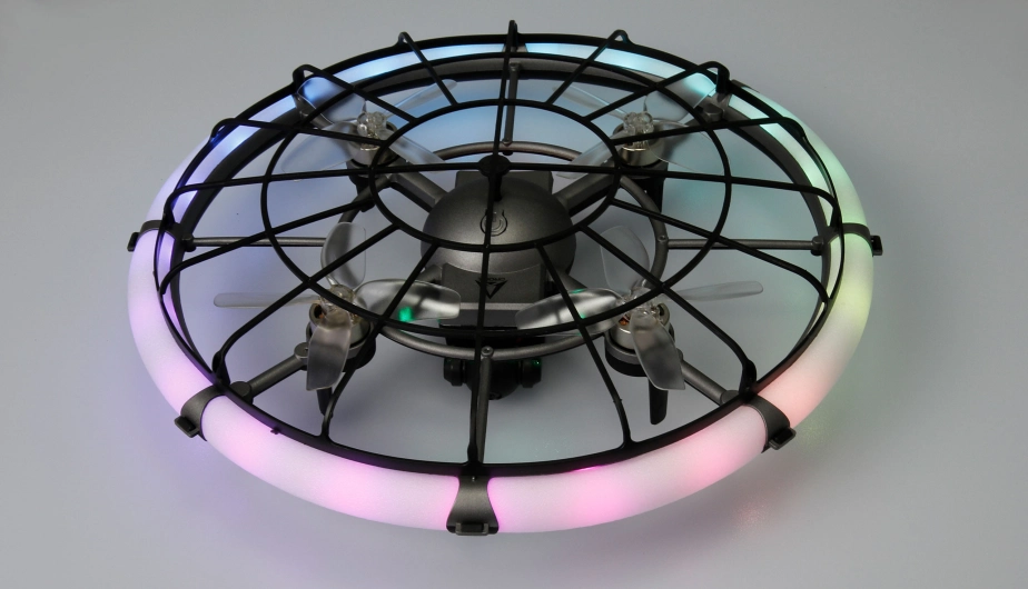 Dron M18 s kamerou a LED osvětleným ochranným kruhem RTF Brushless, gesta, FPV