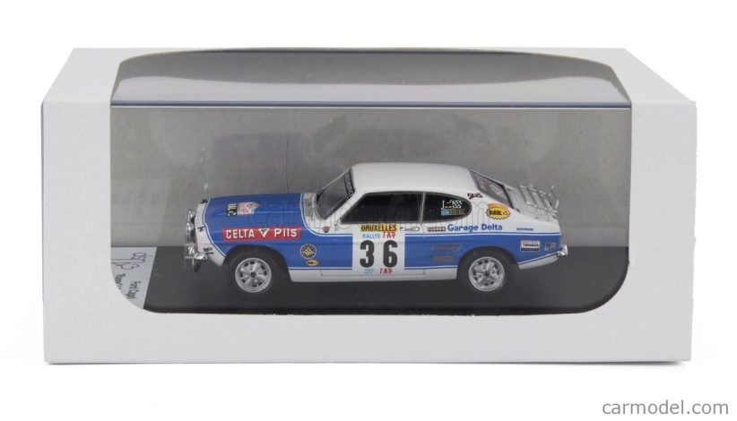 Trofeu Ford england Capri 2600 (night Version) N 36 Rally Tap 1972 Ronny - Adrian Gianfaldone 1:43 Bílá Světle Modrá