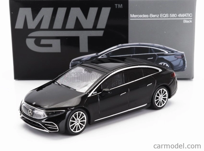Mini-gt Mercedes benz Eqs 580 4matic Lhd 2022 1:64 Black