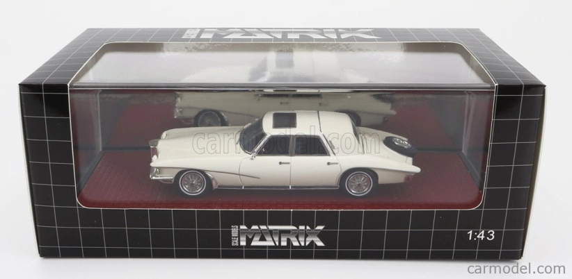 Modely v mierke Matrix Stutz Duplex Sedan 1971 1:43 White