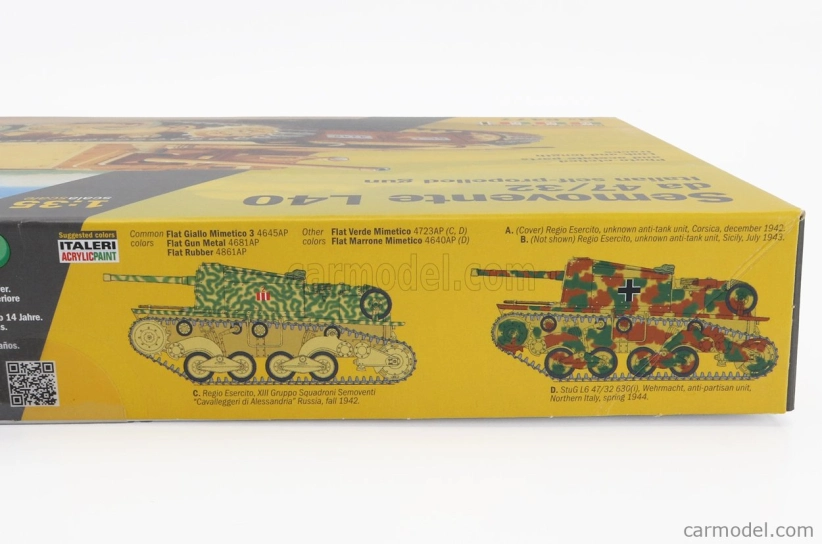 Italeri Fiat Ansaldo Semovente L40 47/32 Tank Military 1941 1:35 /
