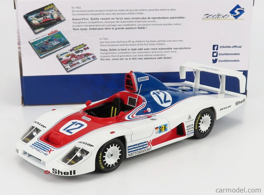 Solido Porsche 936 2.1l Turbo Team Essex Motorsport N 12 24h Le Mans 1979 J.ickx - B.redman - J.barth 1:18 Biela červená modrá