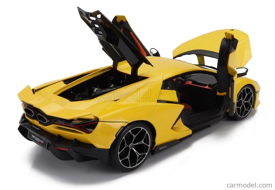 ROZBALENÉ – Maisto Lamborghini Revuelto Hybrid 2023 – Exclusive Carmodel 1:18 Giallo Inti – Žltá