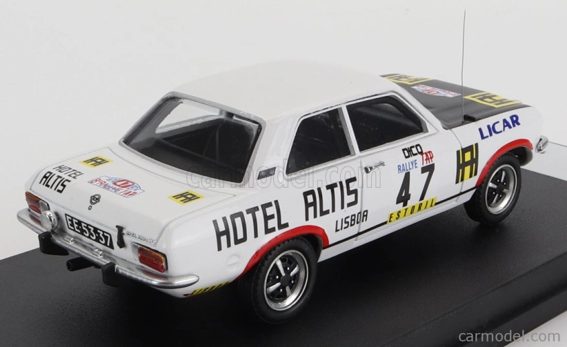 Trofeu Opel Ascona (night Version) N 47 Rally Tap 1974 Pequepe - Dico 1:43 Bílá Černá