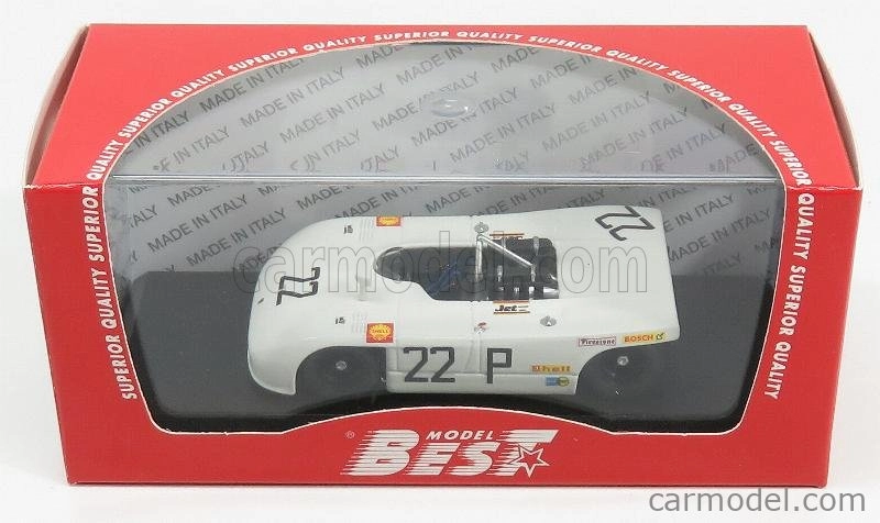 Best-model Porsche 908/03 N 22 Winner 1000km Nurburgring 1970 Elford - Ahrens Jr 1:43 Bílá
