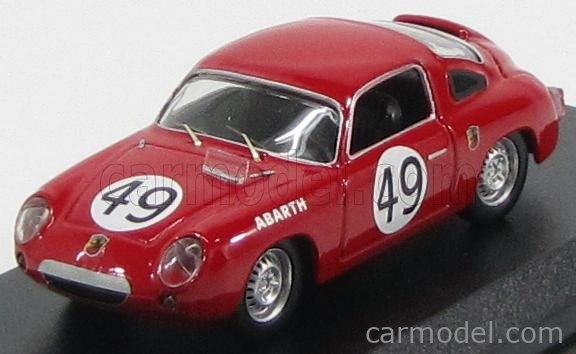 Najlepší model Fiat Abarth 850s Coupe Team Abarth Cie N 49 24h Le Mans 1960 Spychier - Feret 1:43 Red