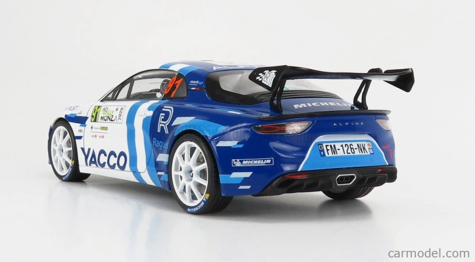Solido Renault A110 Alpine N 91 Winner Rgt Class Rally Monza 2020 P.ragues - J.pesenti 1:18 2 Tones Blue White