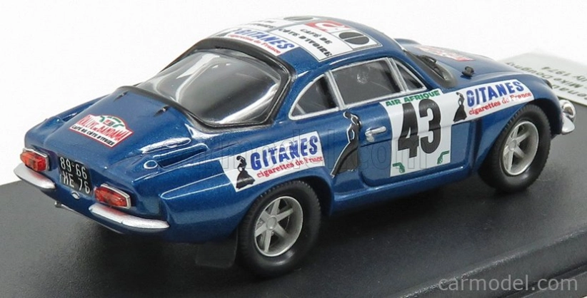 Trofeu Renault Alpine A110 N 43 Rally Bandama 1974 S.mehta - M.doughty 1:43 Blue Met