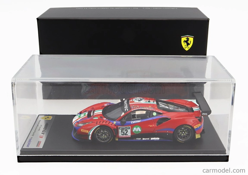 Looksmart Ferrari 488 Gt3 Evo 3.9l Turbo V8 Team Af Corse N 52 Winner Pro-am Cup 24h Spa 2022 Andrea Bertolini - Stefano Costantini - Louis Machiels - Alessio Rovera 1:43 Červená Modrá Čierna