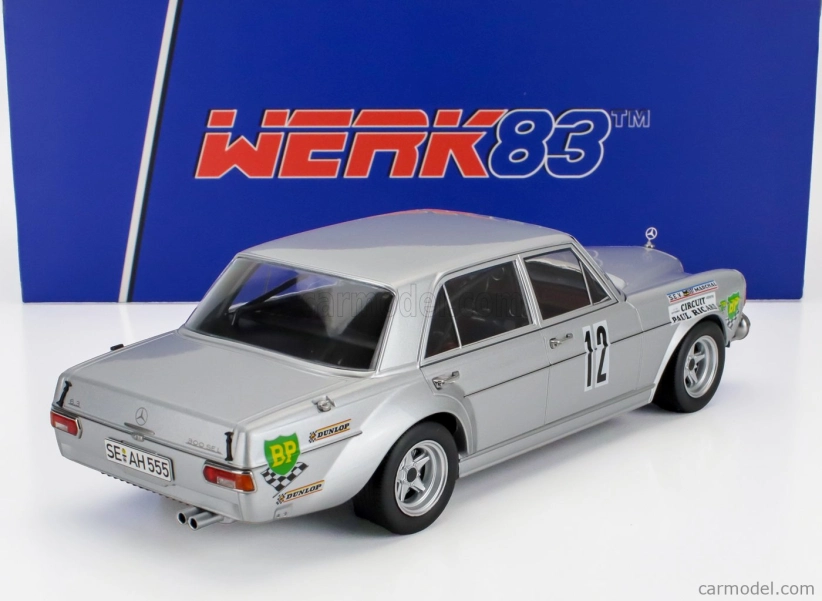 Werk83 Mercedes benz 300 Sel 6.8 Amg N 12 12h Paul Ricard 1971 Klaus Behrmann - Jean Pierre Jabouille - Jose Dolhem 1:18 Striebro