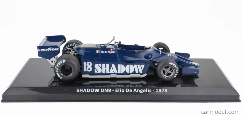 Edicola Shadow F1 Dn9 N 18 Season 1979 Elio De Angelis - Con Vetrina - S vitrínou 1:24 Blue