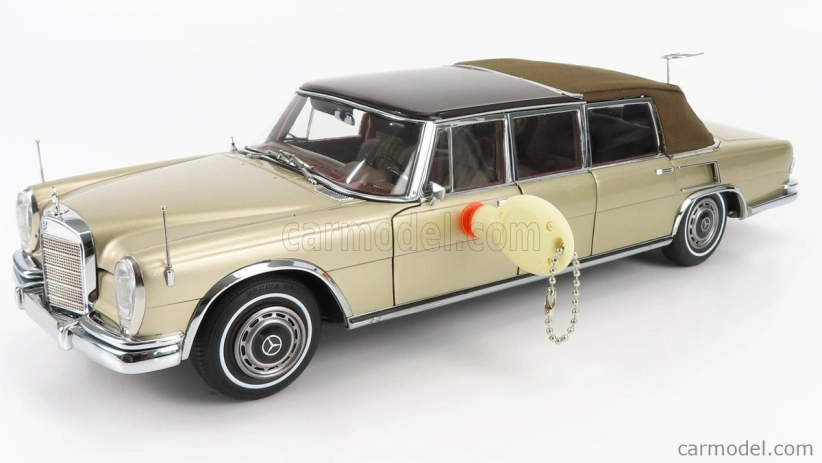 Cmc Mercedes benz S-class 600 Pullman (w100) Landaulet Soft-top Semiconvertible 1972 1:18 Gold Met