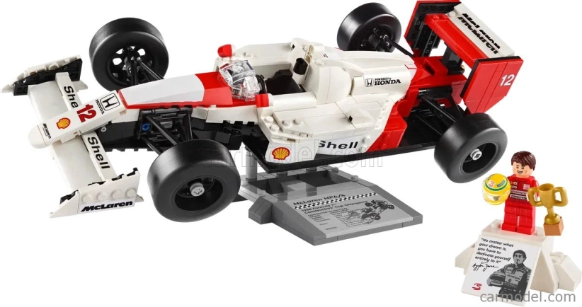 Lego Mclaren F1 Mp4/4 N 12 Ayrton Senna 1988 Majster sveta - 693 Pezzi - 693 ks 1:14 červená biela