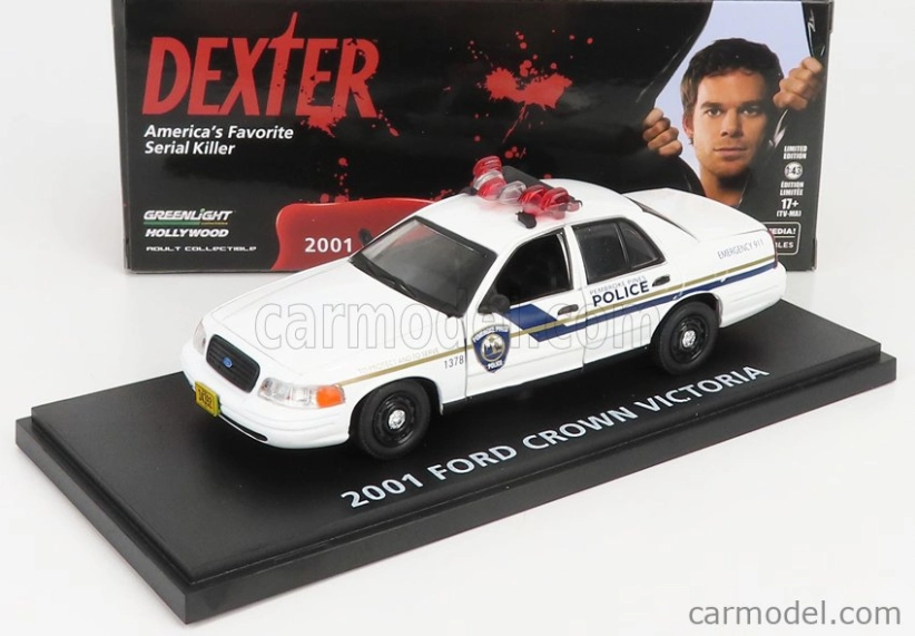 Greenlight Ford usa Crown Victoria Pembroke Pines Police 2001 - Dexter 1:43 Biela