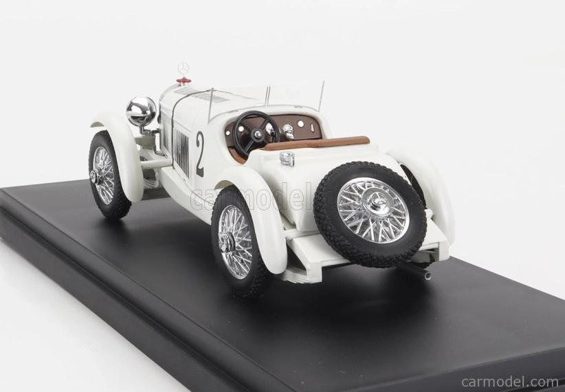 Rio-models Mercedes benz Ssk 7.1l S6 Supercharged Spider N 2 Winner 24h Spa 1931 Dimitri Djordjadze - Goffredo Zehender 1:43 Bílá