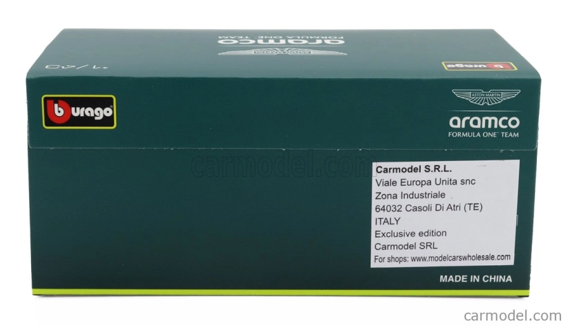 Bburago Aston martin F1 Amr23 Team Aramco Cognizant N 18 Season 2023 Lance Stroll – With Pilot And Showcase 1:43 zelená